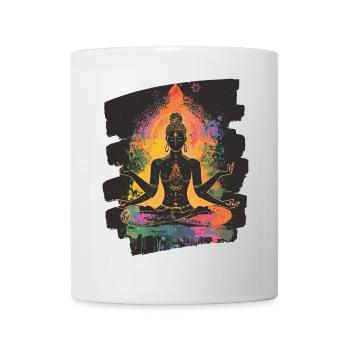 Yoga Namaste Meditation - Tasse - Weiß - Vorne