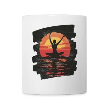 Yoga Namaste Meditation - Tasse - Weiß - Vorne