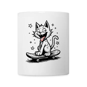 Skateboarder Skater Cat Skateboard Skating - Mug - white - Front