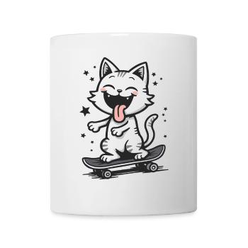 Skateboarder Skater Cat Skateboard Skating - Mug - white - Front