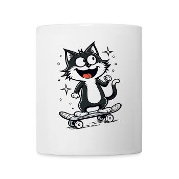 Skateboarder Skater Cat Skateboard Skating - Mug - white - Front
