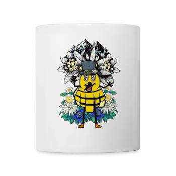 Biene Tirol Tiroler Honik Imker Blume Berge Berg - Tasse - Weiß - Vorne