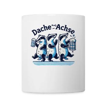 Dachse Auf Achse Party Spaß Freunde - Tasse - Weiß - Vorne