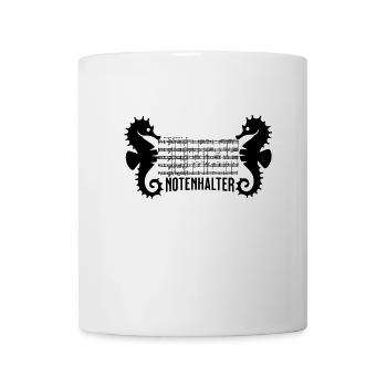 Seepferdchen Notenhalter Notenblatt Noten - Tasse - Weiß - Vorne