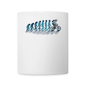 Evolution Mensch Zum Fahrradfahrer - Tasse - Weiß - Vorne