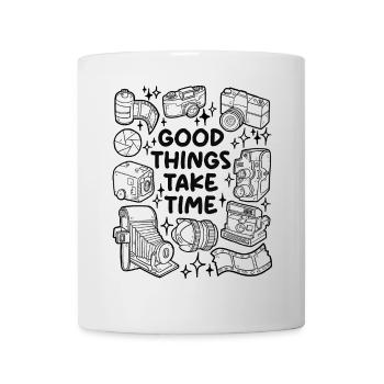 Les bonnes choses prennent du temps – Photographie analogique - Mug blanc - blanc - Devant
