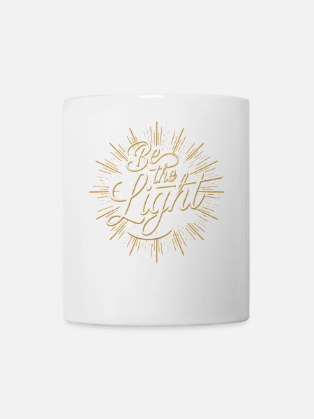 Sei das Licht | Matthäus Bibelvers Christliche Kunst - Tasse - Weiß