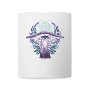 Pilze des dritten Auges | Mystisches Visionsdesign - Tasse - Weiß - Vorne