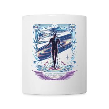 Kosmisches Selbst | Zitat von Alan Watts Universe - Tasse - Weiß - Vorne