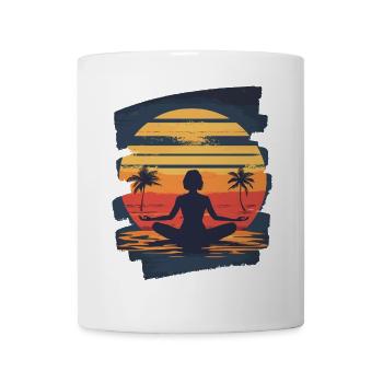 Yoga Namaste Meditation - Tasse - Weiß - Vorne