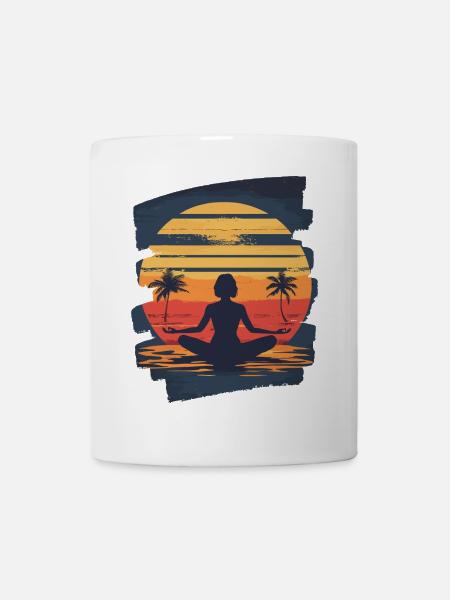 Yoga Namaste Meditation - Tasse - Weiß