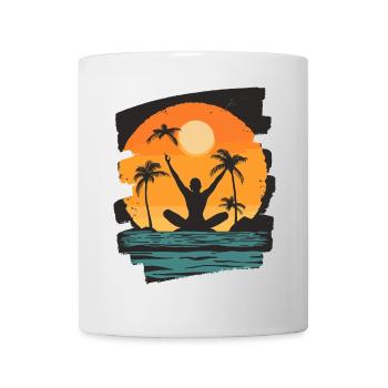 Yoga Namaste Meditation - Tasse - Weiß - Vorne