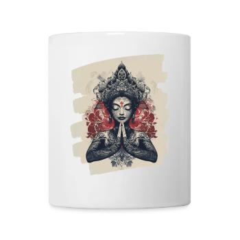 Yoga Namaste Meditation - Tasse - Weiß - Vorne