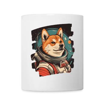 Shiba Inu Astronaut - Tasse - Weiß - Vorne