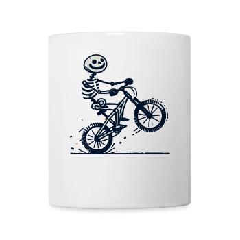 Drôle de vélo squelette motard pour - Mug blanc - blanc - Devant