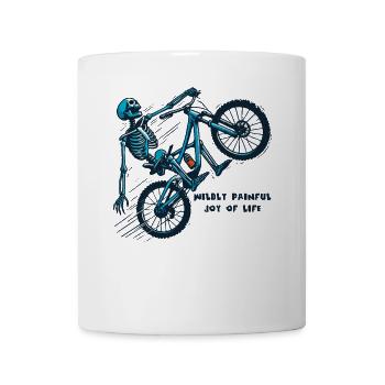 Aventure à vélo Squelette Joie follement douloureuse - Mug blanc - blanc - Devant