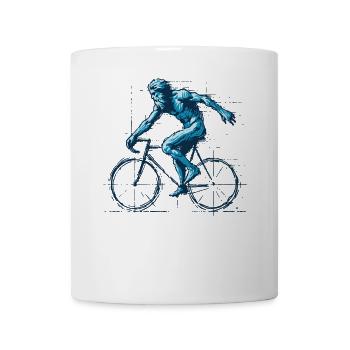 Oeuvre de vélo Blue Figure Cycling - Mug blanc - blanc - Devant
