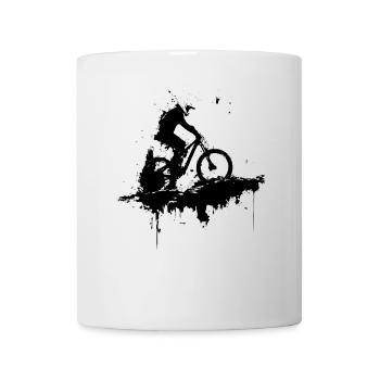 Mountainbiken - Tasse - Weiß - Vorne