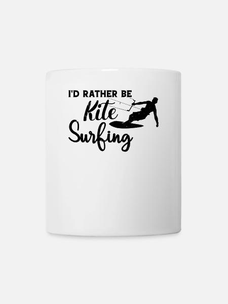 I'd Rather be Kitesurfing - Kiteboarding Lover - Tasse - Weiß