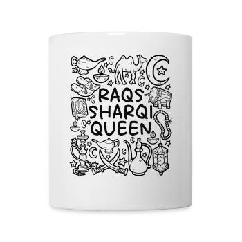 Raqs Sharqi Queen – Bauchtanz Königin - Tasse - Weiß - Vorne