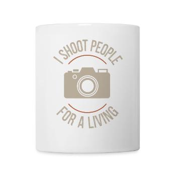 Je photographie des gens pour gagner ma vie Photographe drôle - Mug blanc - blanc - Devant