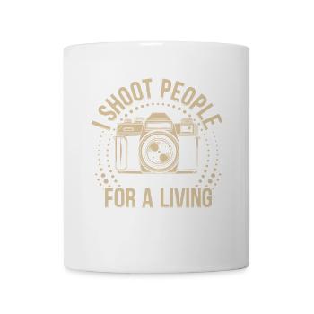 Je photographie des gens pour gagner ma vie Photographe drôle - Mug blanc - blanc - Devant