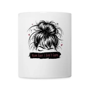 Cheveux de maman Je m’en fiche Maman disant Fête des mères - Mug blanc - blanc - Devant