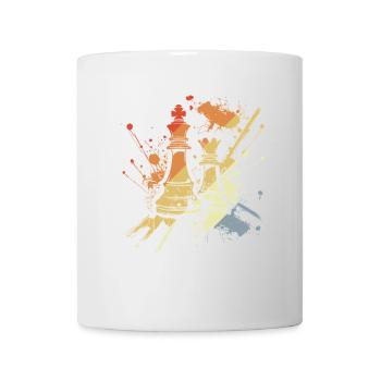 Reine et Roi d’échecs vintage - Mug blanc - blanc - Devant