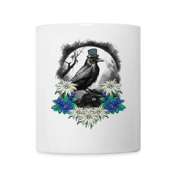 Tiroler Krähe Krähen Raben Rabe Vogel Tirol - Tasse - Weiß - Vorne