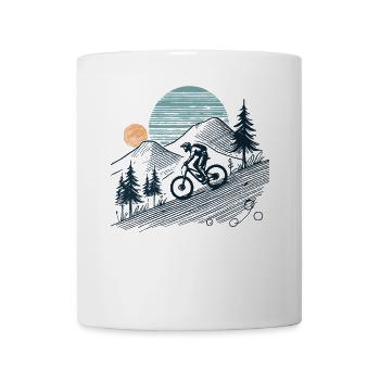 Mountainbike Abenteuer Fahrrad Natur Liebhaber - Tasse - Weiß - Vorne
