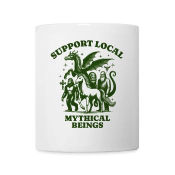 dragons unicorn Lovers - Support Local mythical - Tasse - Weiß - Vorne