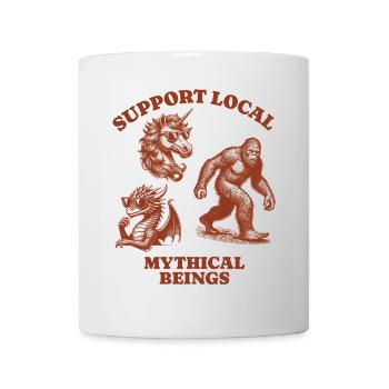 dragons unicorn Lovers - Support Local mythical - Tasse - Weiß - Vorne