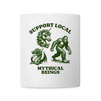 dragons unicorn Lovers - Support Local mythical - Tasse - Weiß - Vorne