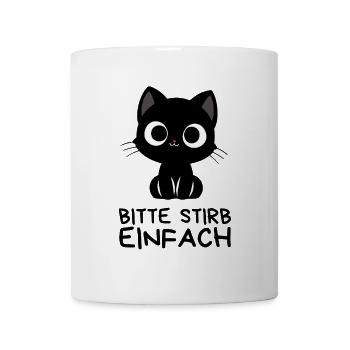 Süßt Aber trotzdem schwarz wie die Nacht Katze - Tasse - Weiß - Vorne