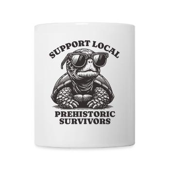 Soutenez les tortues locales survivantes préhistoriques - Mug blanc - blanc - Devant