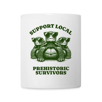 Soutenez les tortues locales survivantes préhistoriques - Mug blanc - blanc - Devant