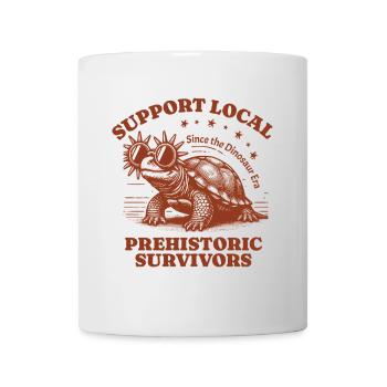 Soutenez les tortues locales survivantes préhistoriques - Mug blanc - blanc - Devant