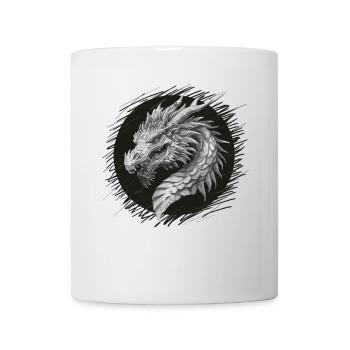 Drachenkopf im Fokus - Tasse - Weiß - Vorne