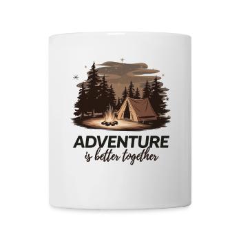 T-shirt feu de camp Camping Together - Mug blanc - blanc - Devant