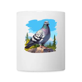 Tauben Taube - Tasse - Weiß - Vorne