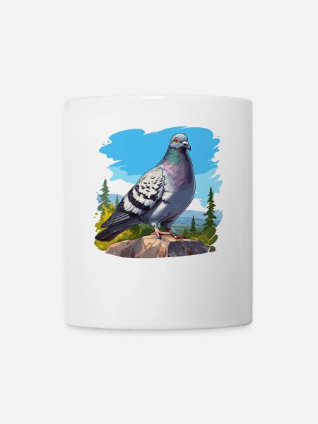 Tauben Taube - Tasse - Weiß