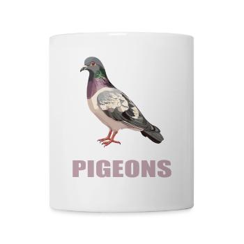 Tauben Taube - Tasse - Weiß - Vorne