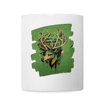 Cerf avec bois - Mug blanc - blanc - Devant