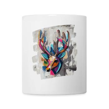 Cerf avec bois - Mug blanc - blanc - Devant