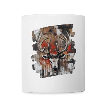 Cerf avec bois - Mug blanc - blanc - Devant