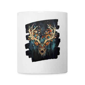 Cerf avec bois - Mug blanc - blanc - Devant