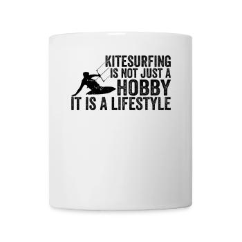 Le kitesurf n’est pas seulement un passe-temps, c’est un mode de vie - Mug blanc - blanc - Devant