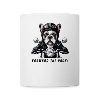 Bouledogue Motard "Forward the Pack" - Mug blanc - blanc - Devant