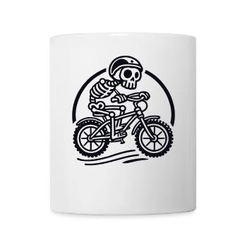 Skeleton Cyclist Retro Bicycle Adventure - Mug - white - Front