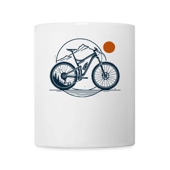 Cycling Adventure Mountains Mountain Bike Sun - Mug - white - Front